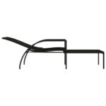 Chaises longues avec repose-pied 2 pcs Résine tressée Marron – Image 4