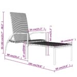 Chaises longues avec repose-pied 2 pcs Résine tressée Marron – Image 7