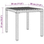 Chaises longues lot de 2 avec table résine tressée noir – Image 10
