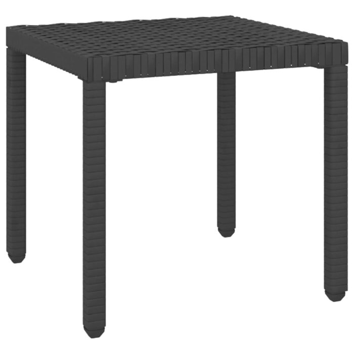Chaises longues lot de 2 avec table résine tressée noir – Image 7