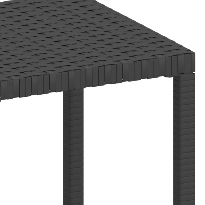 Chaises longues lot de 2 avec table résine tressée noir – Image 8