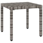 Chaises longues lot de avec table Résine tressée Gris – Image 7