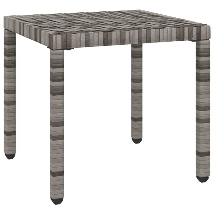 Chaises longues lot de avec table Résine tressée Gris – Image 7