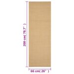 Tapis Sisal naturel 66x200 cm – Image 5
