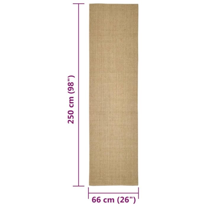Tapis Sisal naturel 66x250 cm – Image 4