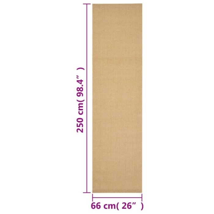 Tapis Sisal naturel 66x250 cm – Image 5