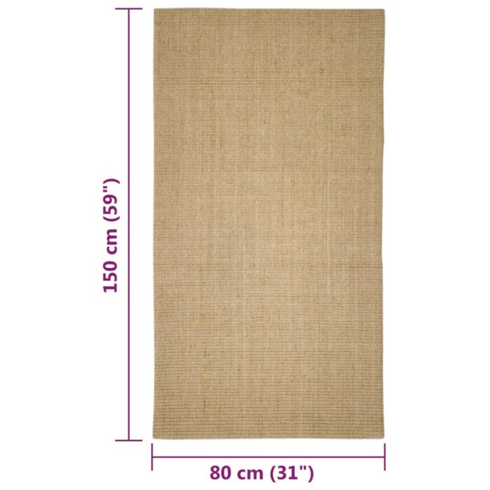 Tapis Sisal naturel 80x150 cm – Image 4