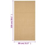 Tapis Sisal naturel 80x150 cm – Image 5