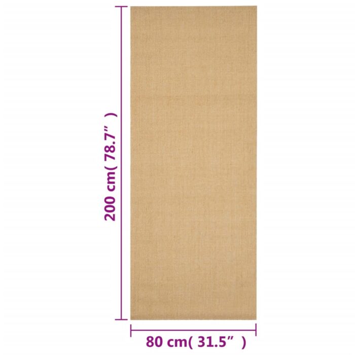 Tapis Sisal naturel 80x200 cm – Image 5