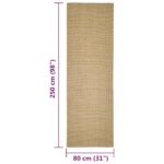 Tapis Sisal naturel 80x250 cm – Image 4