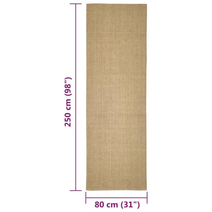 Tapis Sisal naturel 80x250 cm – Image 4
