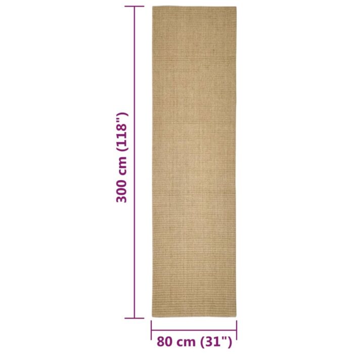 Tapis Sisal naturel 80x300 cm – Image 4