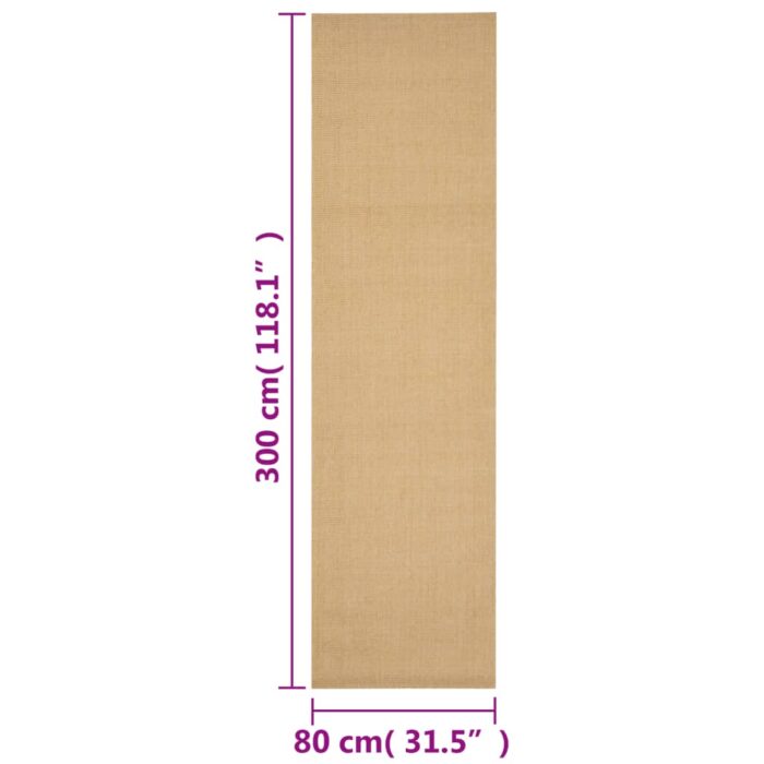 Tapis Sisal naturel 80x300 cm – Image 5