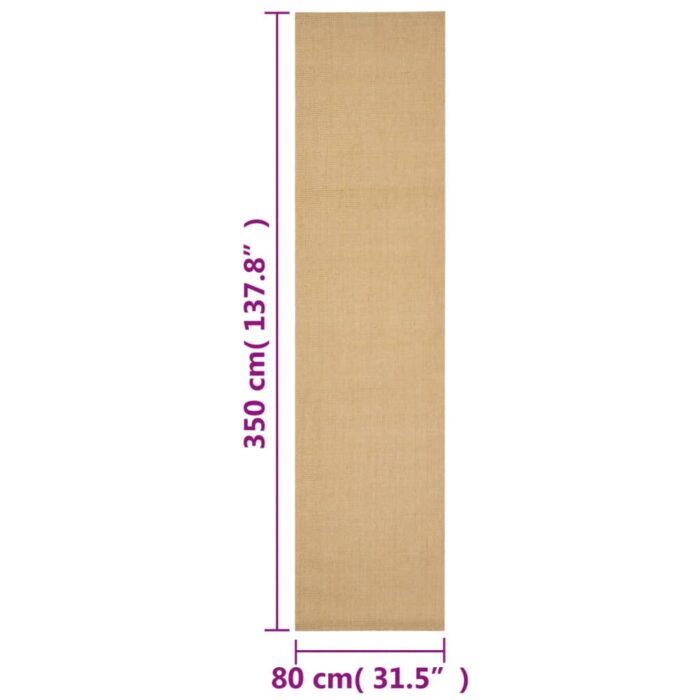 Tapis Sisal naturel 80x350 cm – Image 5