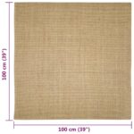 Tapis Sisal naturel 100x100 cm – Image 4