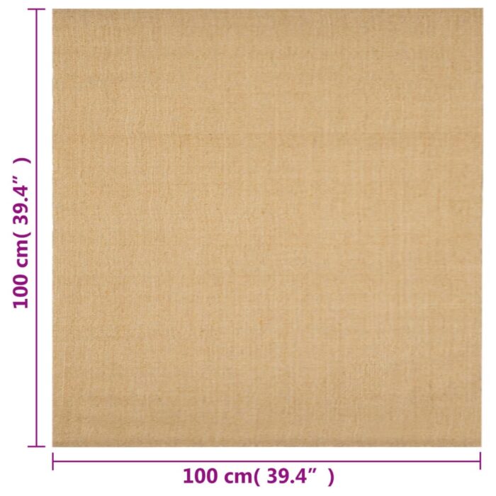 Tapis Sisal naturel 100x100 cm – Image 5