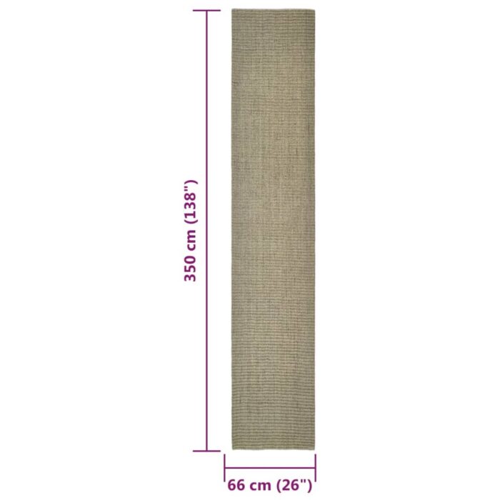 Tapis Sisal naturel 66x350 cm Vert – Image 4