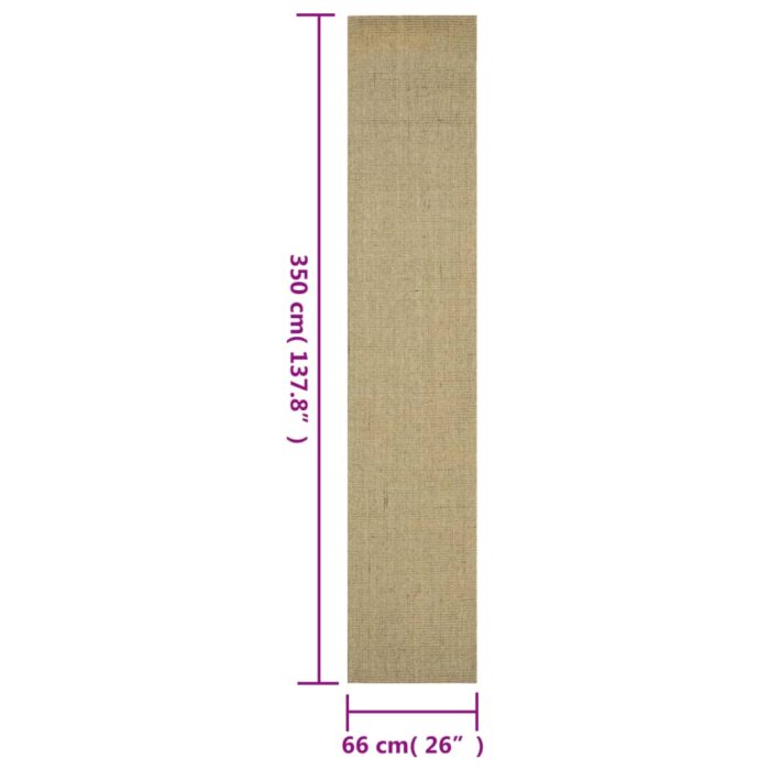 Tapis Sisal naturel 66x350 cm Vert – Image 5