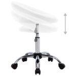 Chaise pivotante à manger Blanc Similicuir – Image 4