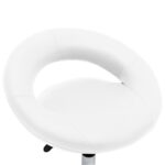 Chaise pivotante à manger Blanc Similicuir – Image 5