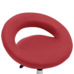 Chaise pivotante à dîner Rouge bordeaux Similicuir – Image 5