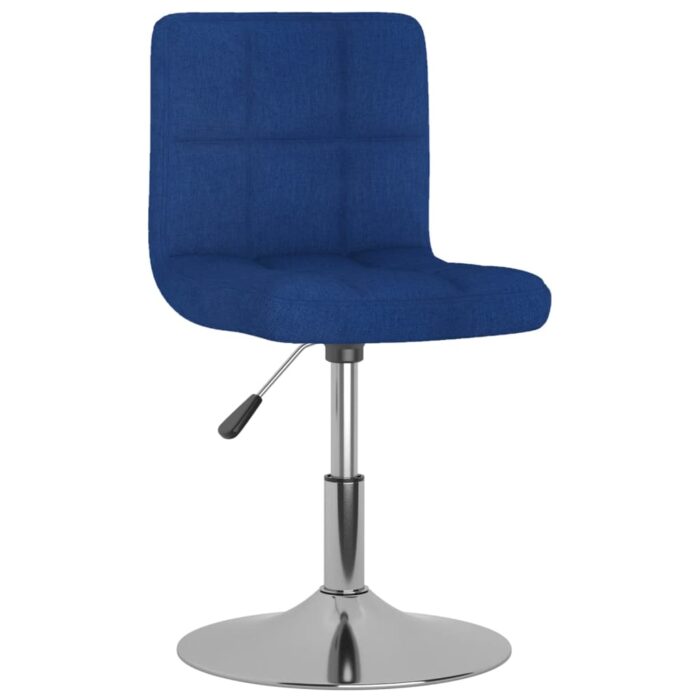 Chaise pivotante de salle à manger Bleu Tissu – Image 1