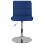 Chaise pivotante de salle à manger Bleu Tissu – Image 2