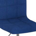 Chaise pivotante de salle à manger Bleu Tissu – Image 5