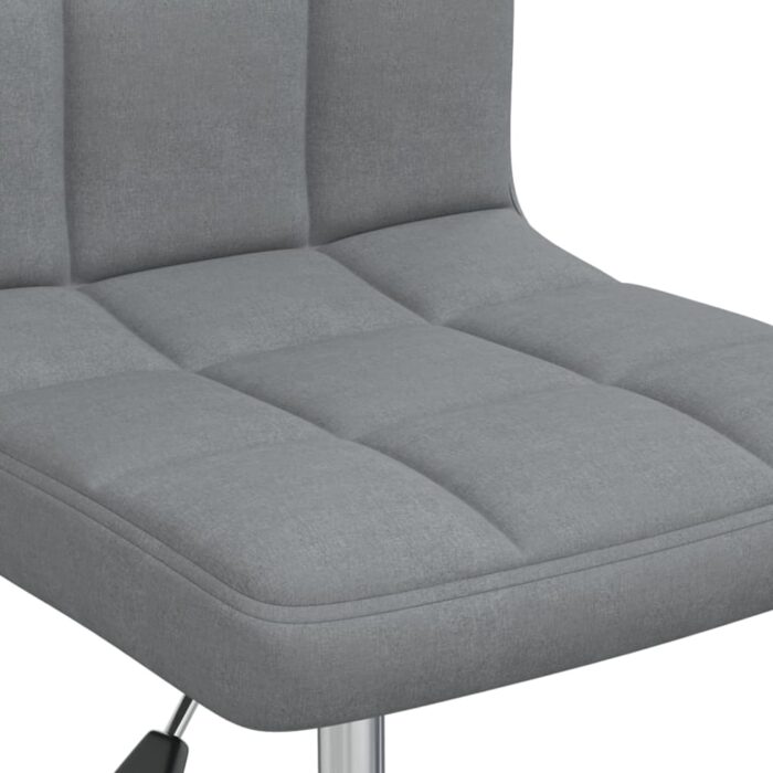 Chaise pivotante de salle à manger Gris clair Tissu – Image 6