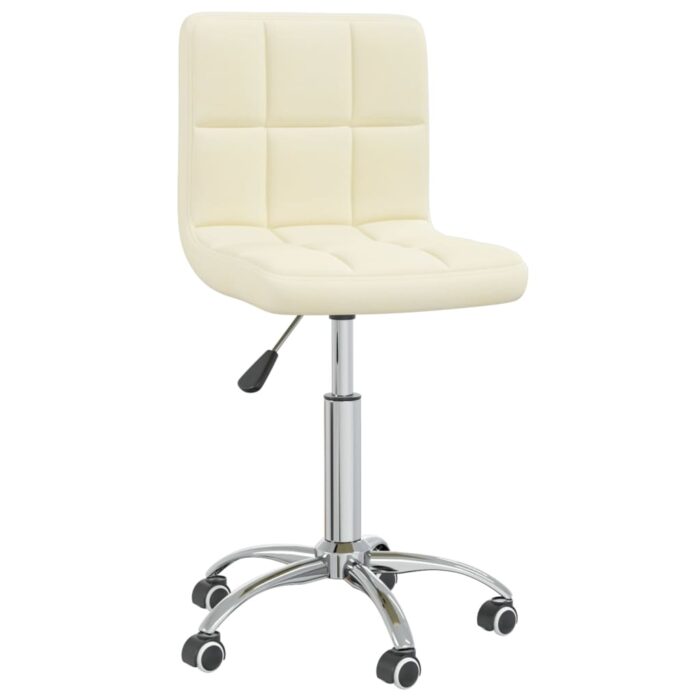 VXL8720286740613_a_en_hd_1.jpg Chaise pivotante de salle à manger Crème Tissu – Image 1