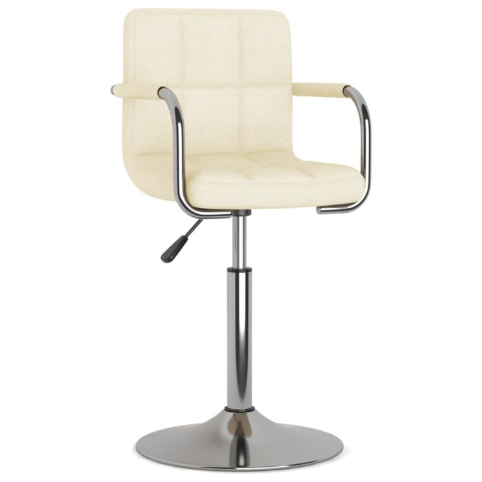 Chaise de salle à manger Crème Tissu – Image 1