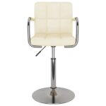 Chaise de salle à manger Crème Tissu – Image 2