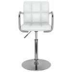Chaise de salle à manger Blanc Similicuir – Image 2