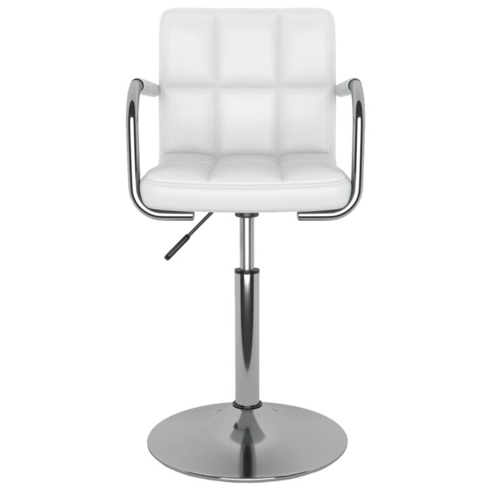 Chaise de salle à manger Blanc Similicuir – Image 2