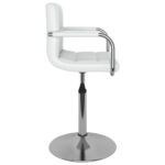 Chaise de salle à manger Blanc Similicuir – Image 3
