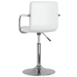 Chaise de salle à manger Blanc Similicuir – Image 4