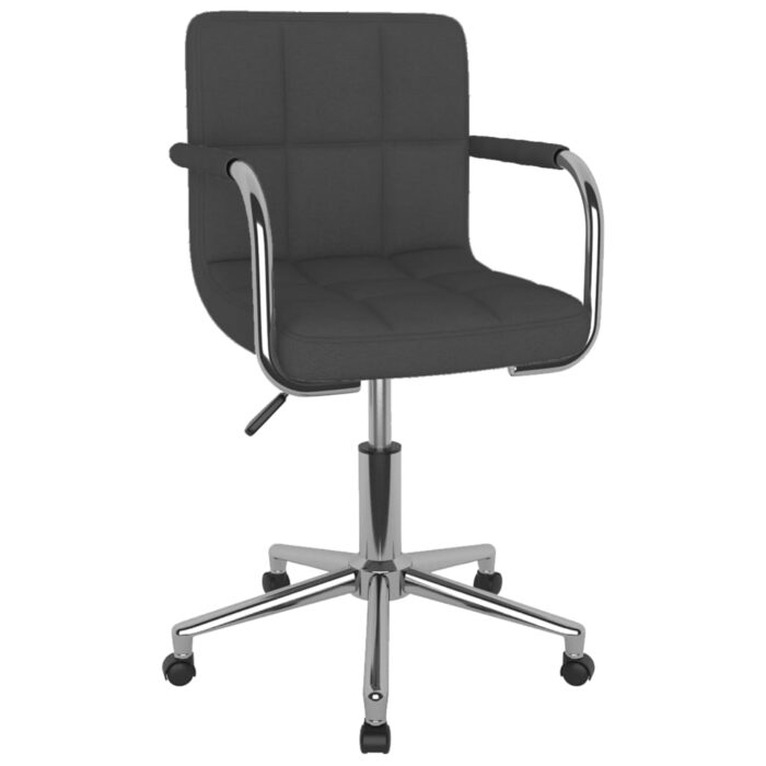 VXL8720286746844_a_en_hd_1.jpg Chaise pivotante de salle à manger Gris foncé Tissu – Image 1