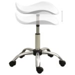 Chaise de bureau Blanc Similicuir – Image 3