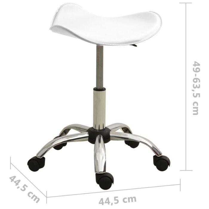 Chaise de bureau Blanc Similicuir – Image 6