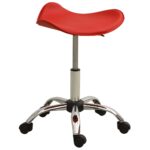 Chaise pivotante à manger Rouge Similicuir