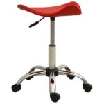 Chaise pivotante à manger Rouge Similicuir – Image 2
