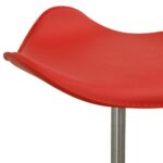 Chaise pivotante à manger Rouge Similicuir – Image 4
