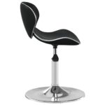 Chaise de salle à manger Noir Similicuir – Image 3