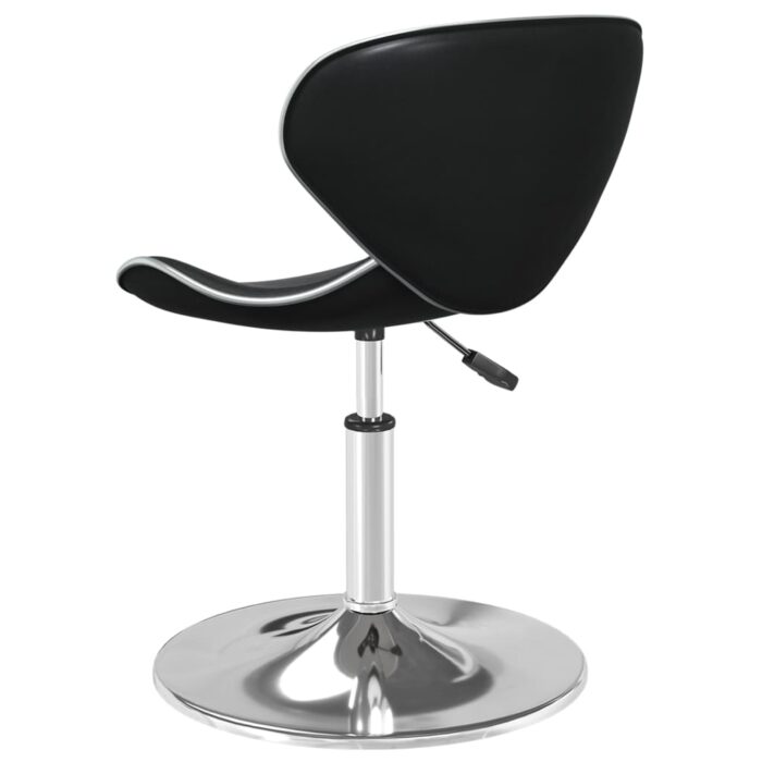 Chaise de salle à manger Noir Similicuir – Image 4