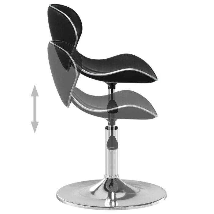 Chaise de salle à manger Noir Similicuir – Image 5