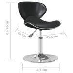 Chaise de salle à manger Noir Similicuir – Image 7
