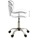 Chaise de bureau Blanc Similicuir – Image 2