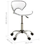 Chaise de bureau Blanc Similicuir – Image 5