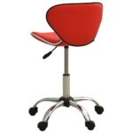 Chaise de bureau Rouge Similicuir – Image 3