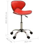 Chaise de bureau Rouge Similicuir – Image 5